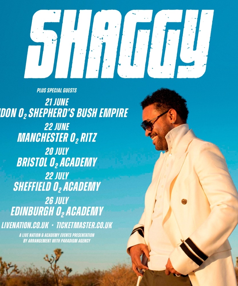 Shaggy UK Tour 2022 22 June 2022 O2 Ritz Event/Gig details & tickets Comedyseekr