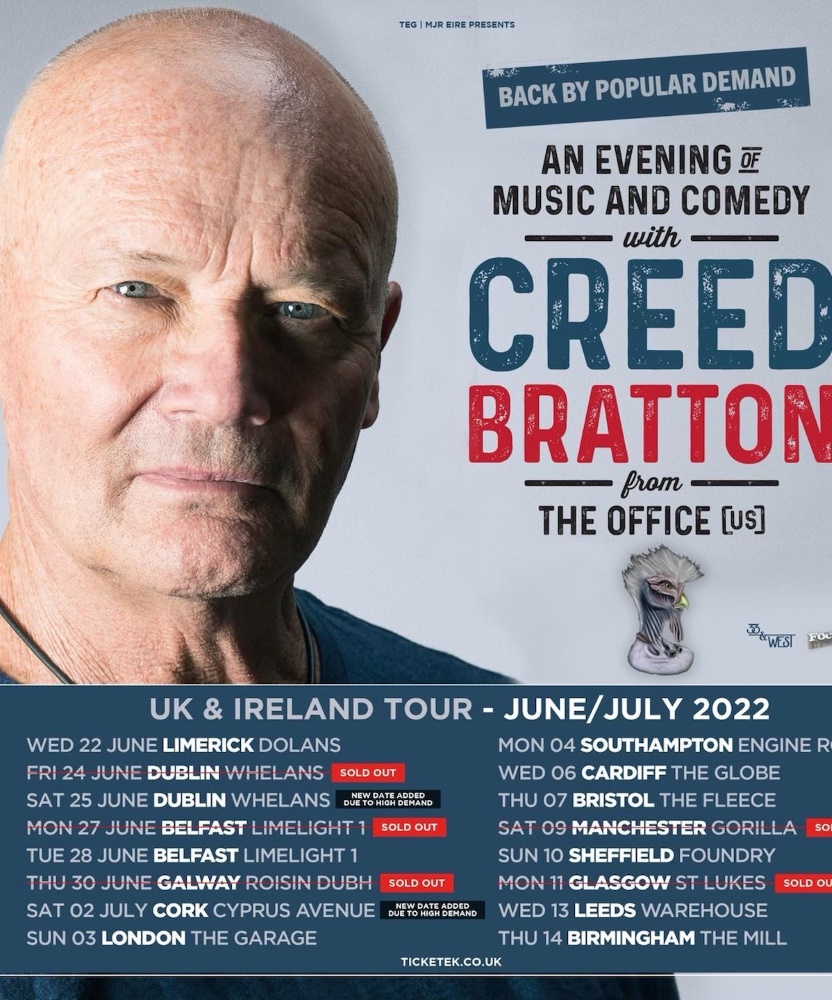 creed bratton tour uk