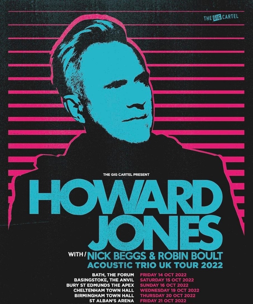 Howard Jones Acoustic Trio UK Tour 2022 14 October 2022 The Forum