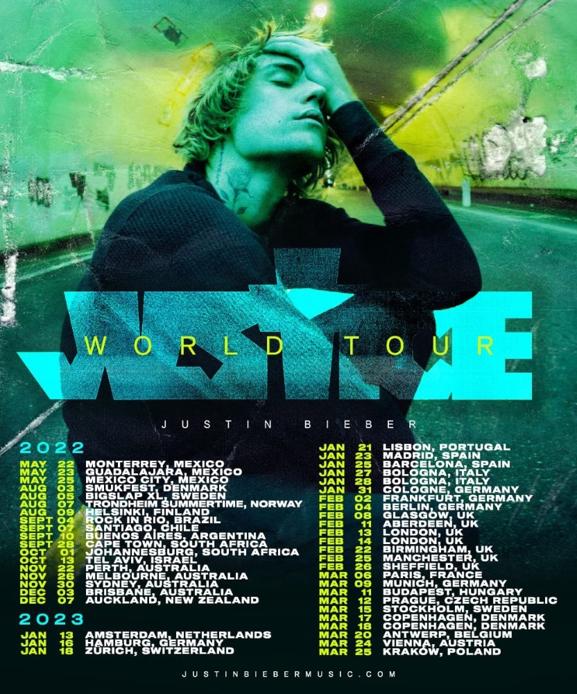 Justin Bieber Justice World Tour Date TBC Mt Smart Stadium Justin Bieber Justice World Tour Date TBC Mt Smart Stadium