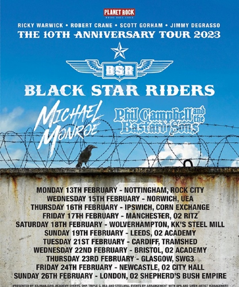 Black Star Riders The 10th Anniversary Tour 2023 19 February 2023