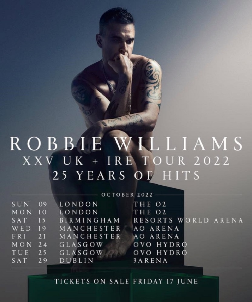 robbie williams xxv tour tickets
