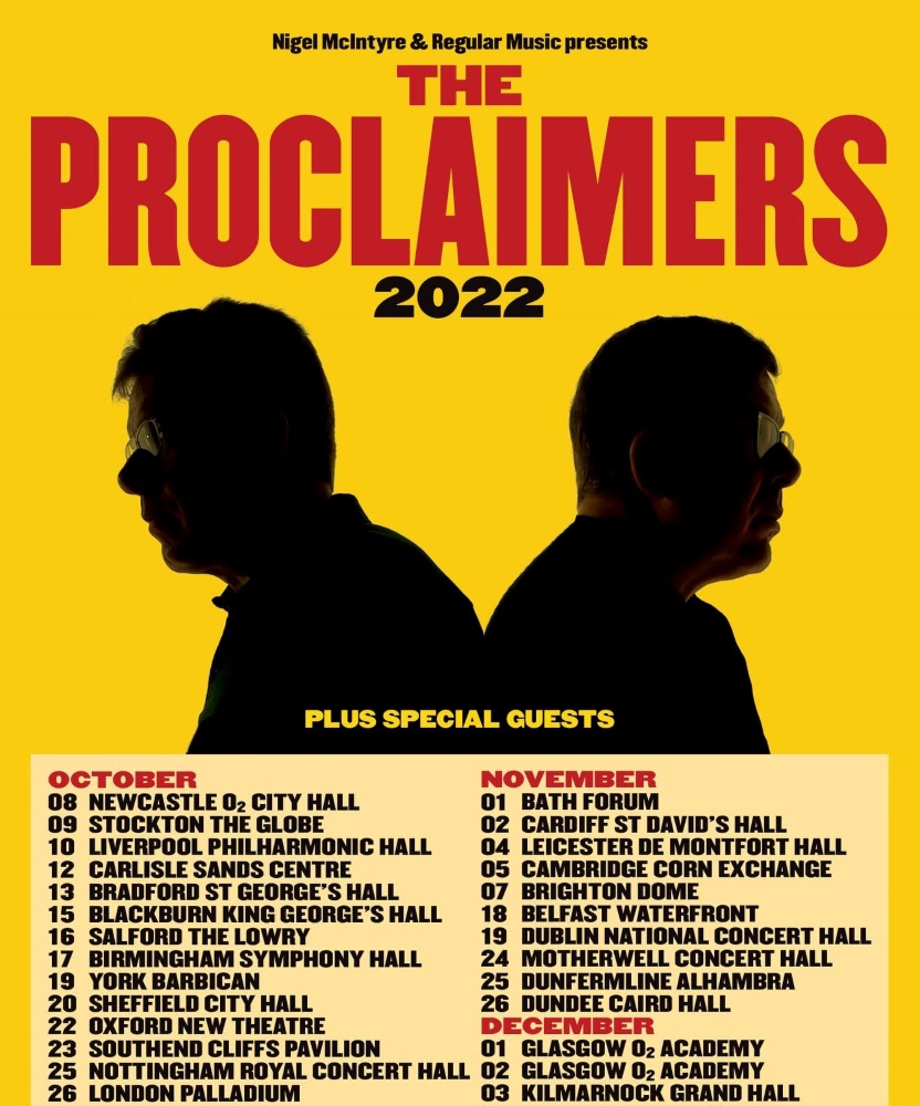 The Proclaimers 2022 27 October 2022 Ipswich Regent Event/Gig