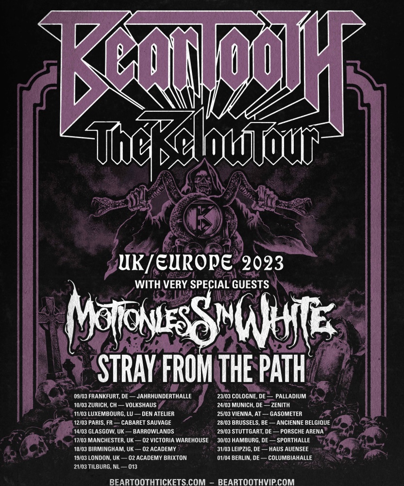 Beartooth The Below Tour UK/Europe 2023 10 March 2023 Volkshaus