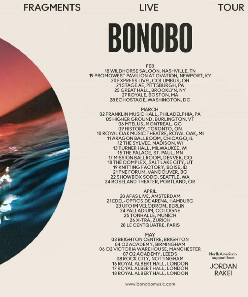 bonobo tour schedule