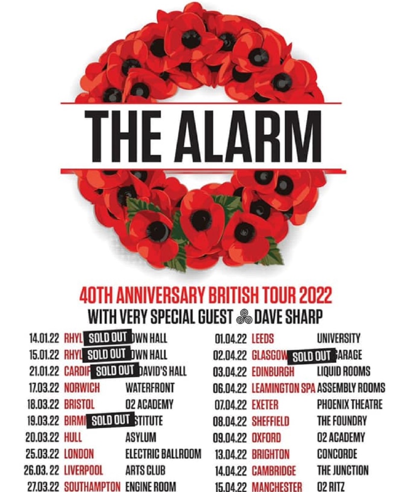 The Alarm 40th Anniversary British Tour 2022 27 March 2022 Engine
