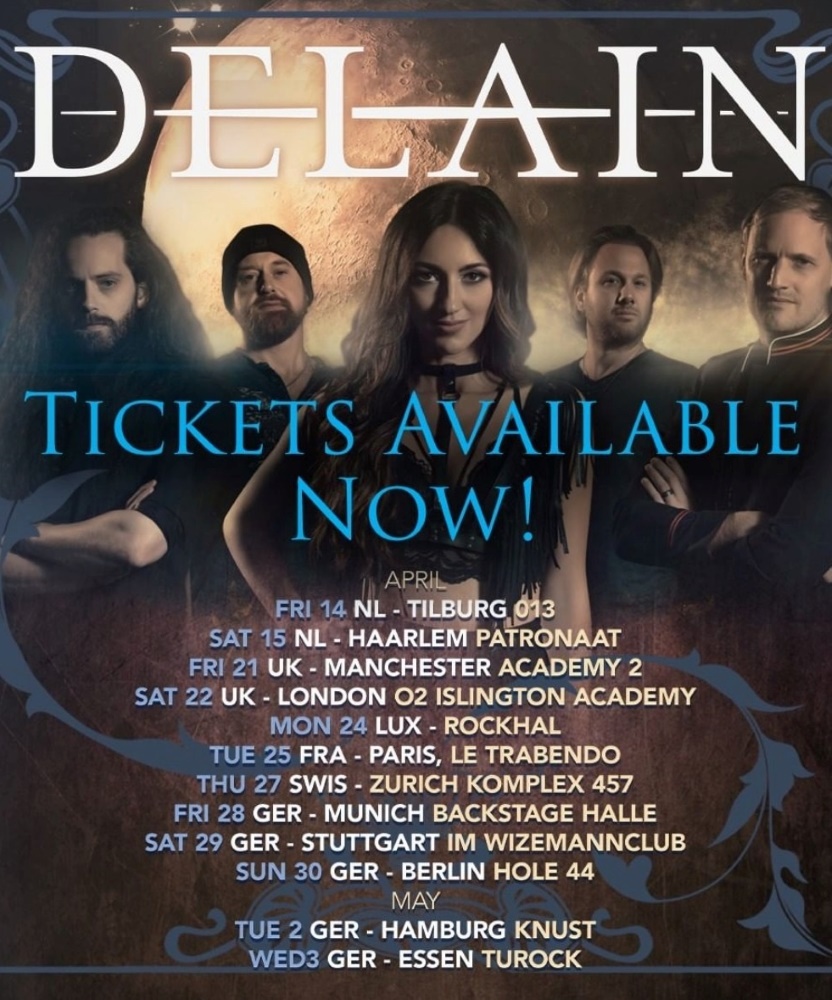 Delain - UK & European Tour 2023 - 21 April 2023 - Manchester Academy 2 ...