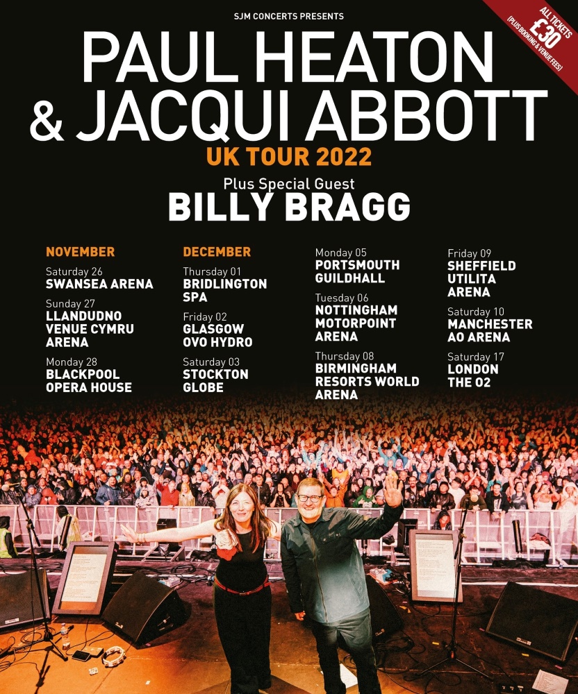 paul heaton and jacqui abbott rescheduled tour dates birmingham