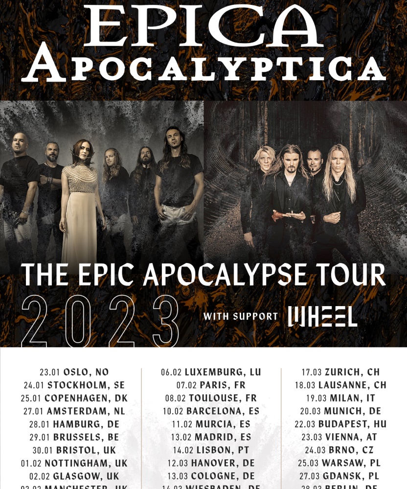 Epica & Apocalyptica The Epic Apocalypse Tour 2023 30 January 2023