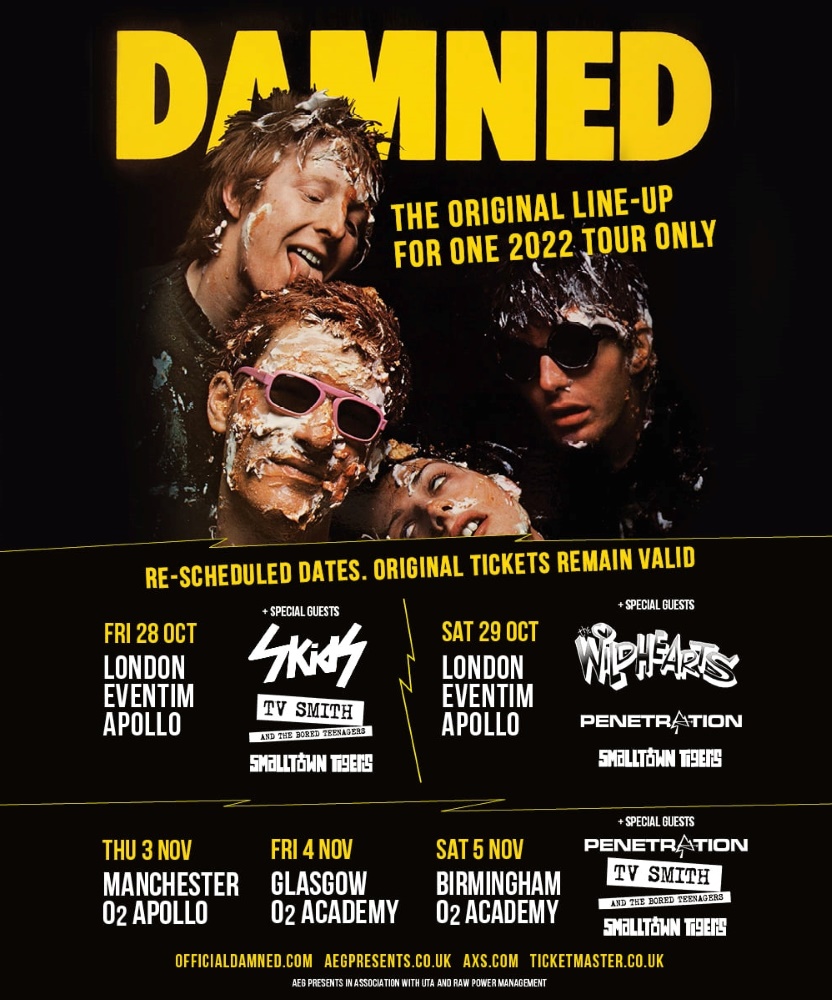 The Damned 2022 Tour 04 November 2022 O2 Academy Glasgow Event