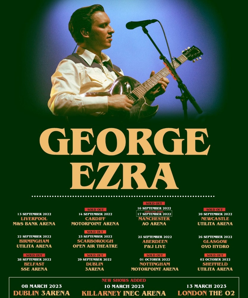 george ezra uk tour dates 2022