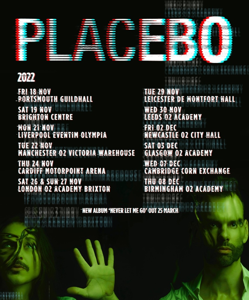 Placebo Never Let Me Go Tour 2022 18 November 2022 Portsmouth