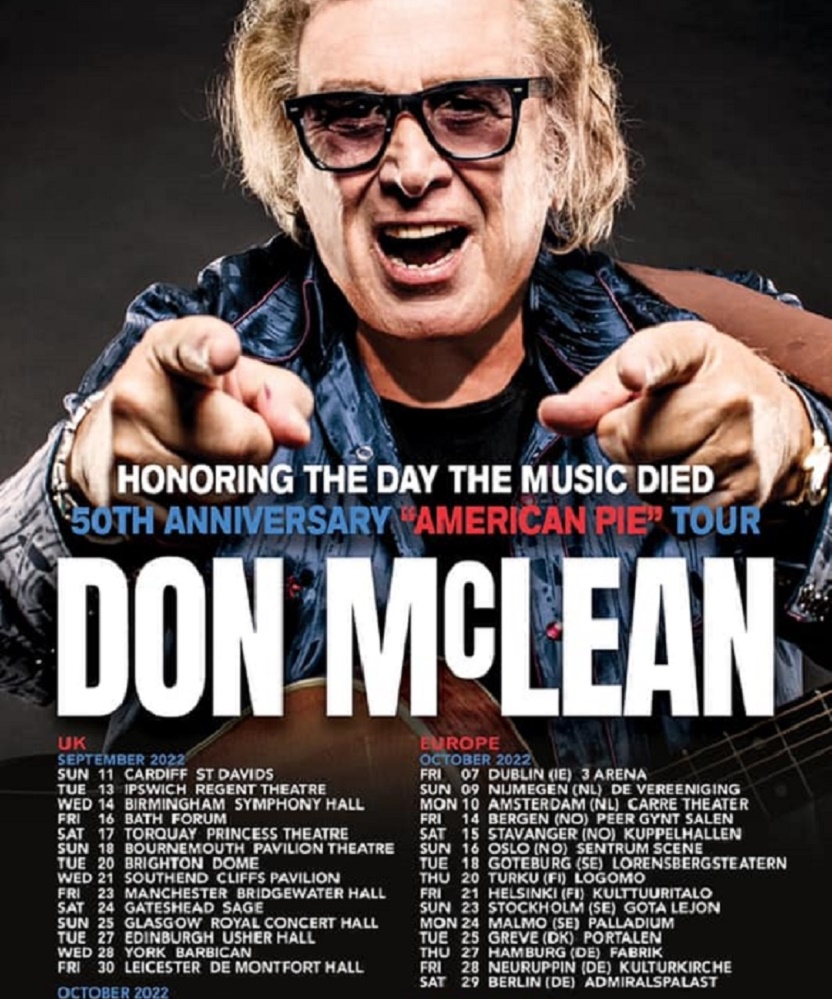 Don McLean 50th Anniversary "American Pie" Tour 11 September 2022