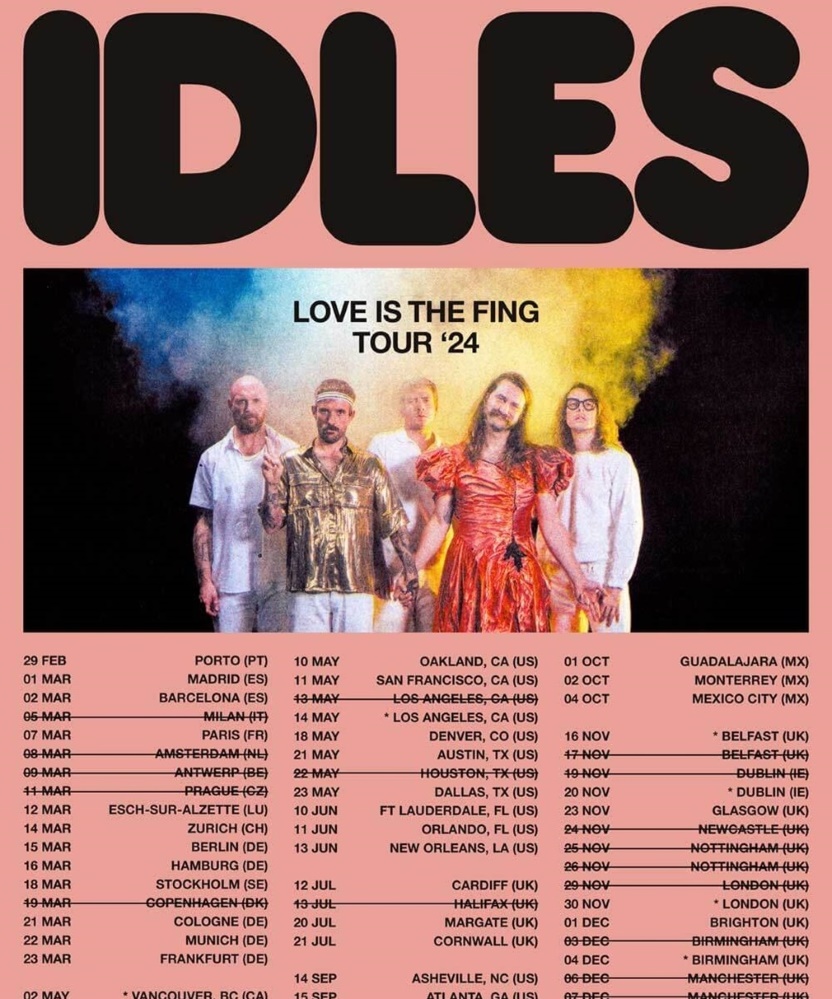 IDLES 2024 World Tour 2024 04 December 2024 O2 Academy Birmingham