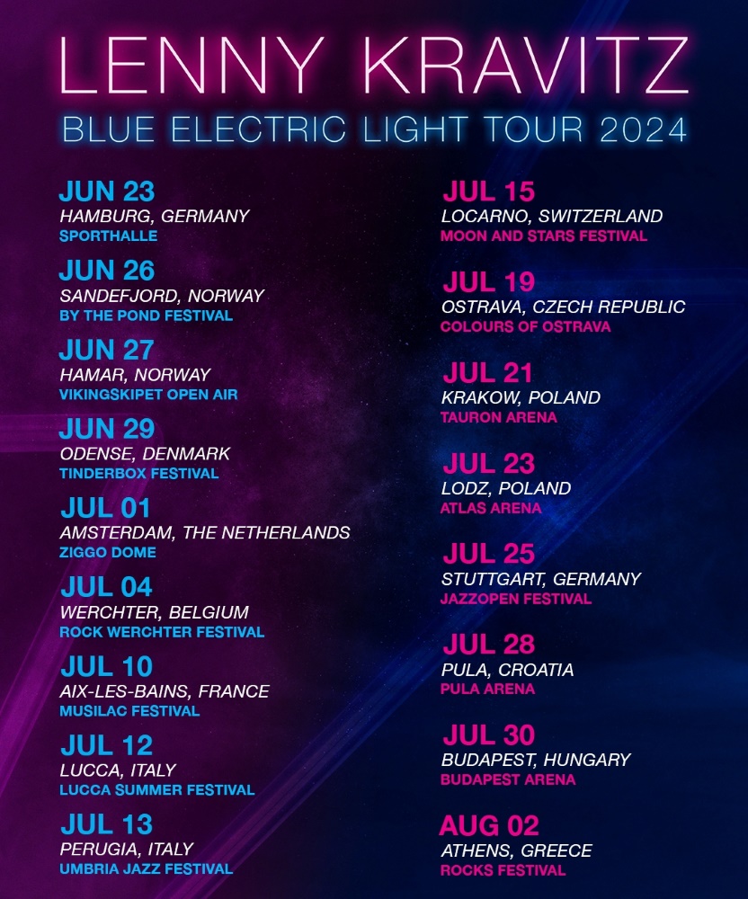 Lenny Kravitz Blue Electric Light Tour 2024 21 July 2024 Tauron