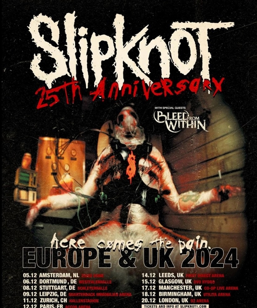 Slipknot - 25th Anniversary Tour - 08 December 2024 - Hanns-Martin ...