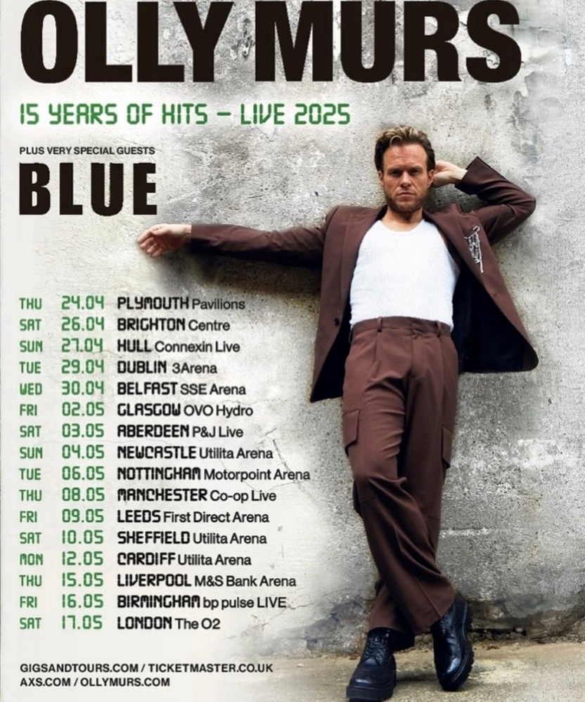 Olly Murs 15 Years Of Hits Tour 27 April 2025 Connexin Live