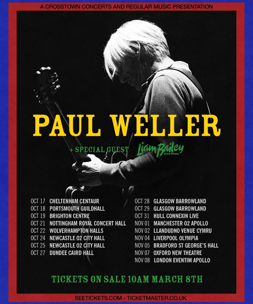 Paul Weller 2024 UK Tour 08 November 2024 Eventim Apollo Event/Gig details & tickets