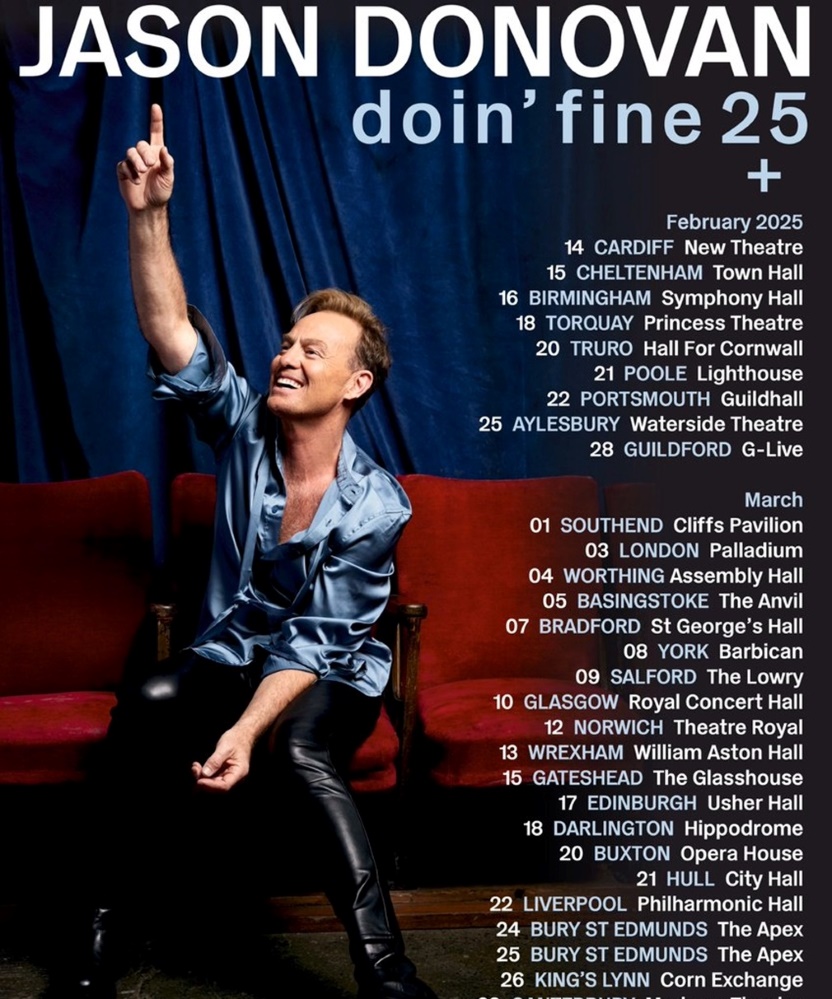 Jason Donovan Doin' Fine UK Tour 2025 03 March 2025 London