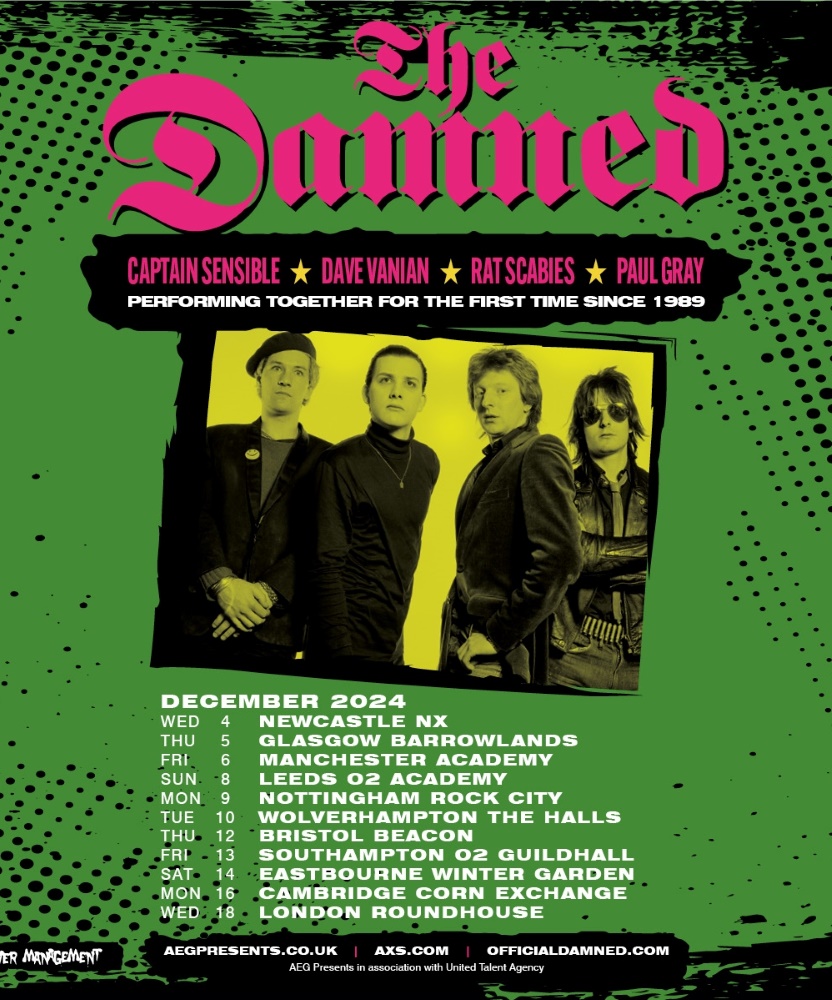 The Damned 2024 UK Tour 06 December 2024 Manchester Academy