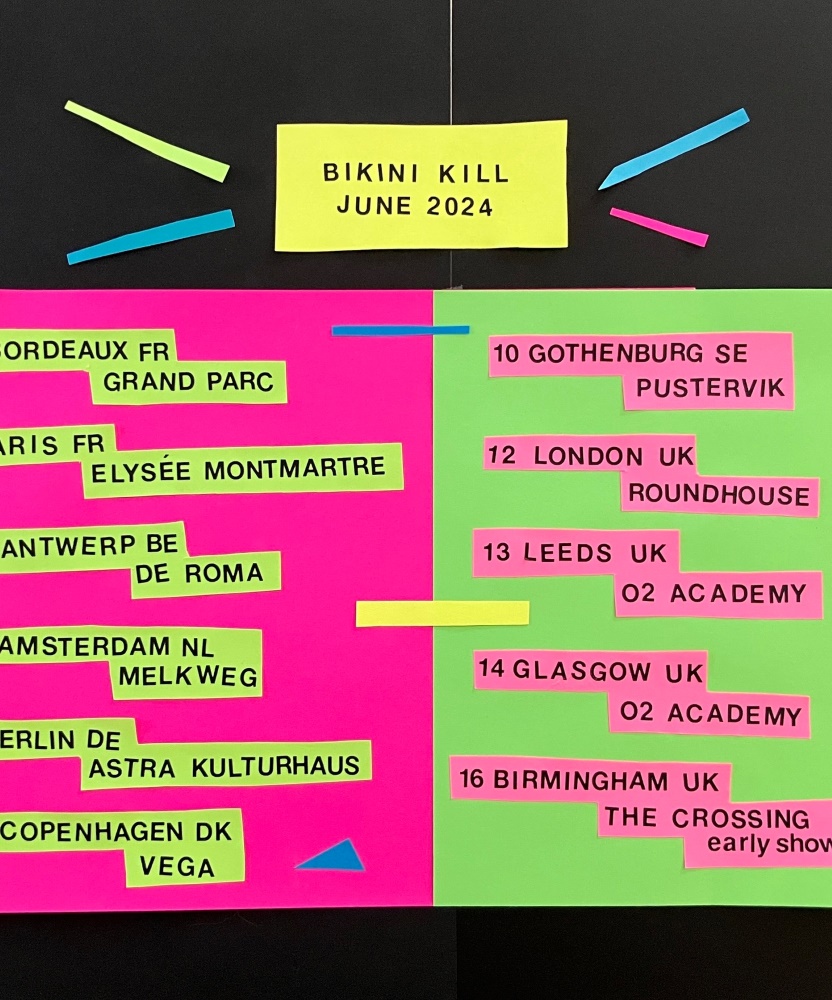 Bikini Kill 2024 UK & EU Tour 03 June 2024 Elysée Montmartre