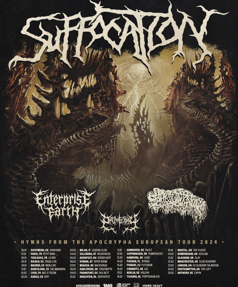 Suffocation Hymns From The Apocrypha European Tour 2024 27 January