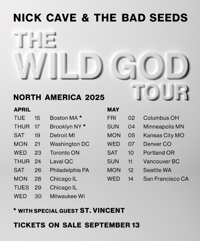 Nick Cave & the Bad Seeds The Wild God Tour 21 April 2025 The