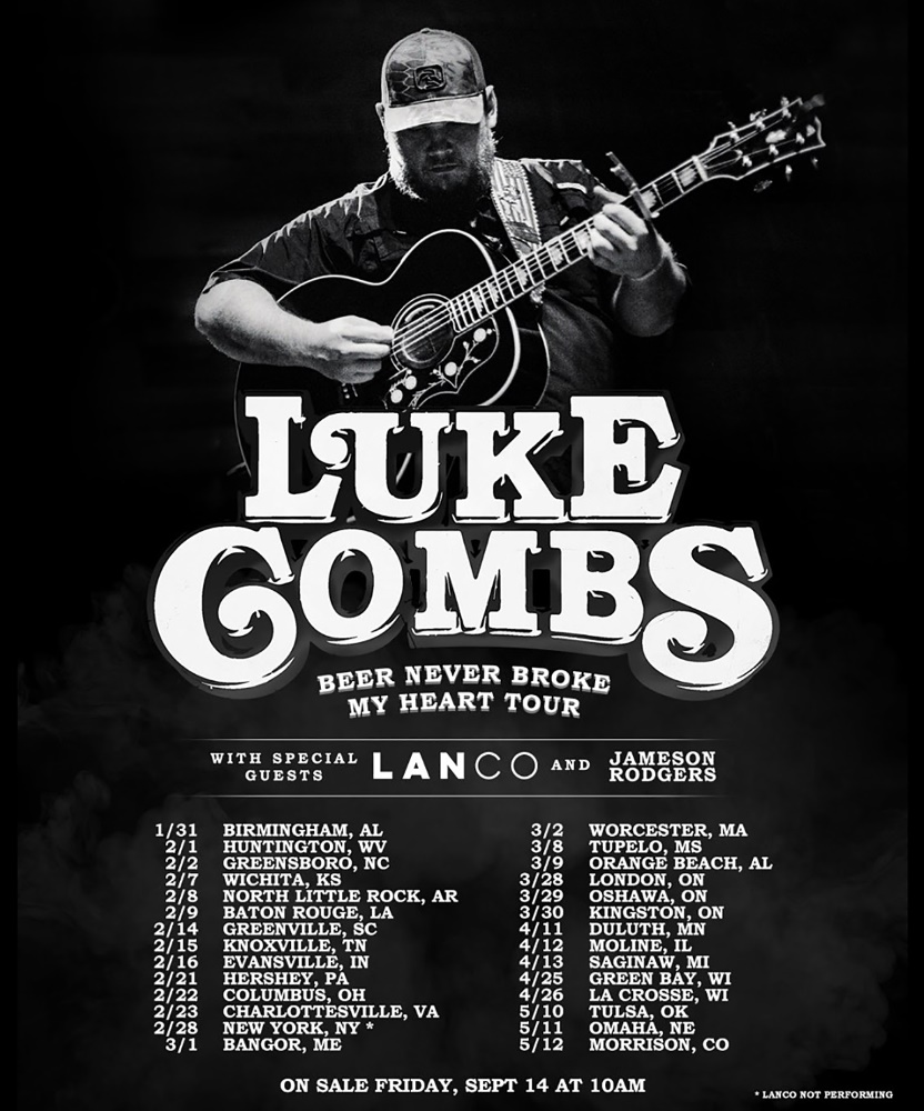 Luke Combs - Beer Never Broke My Heart Tour - 02 February 2019 ...