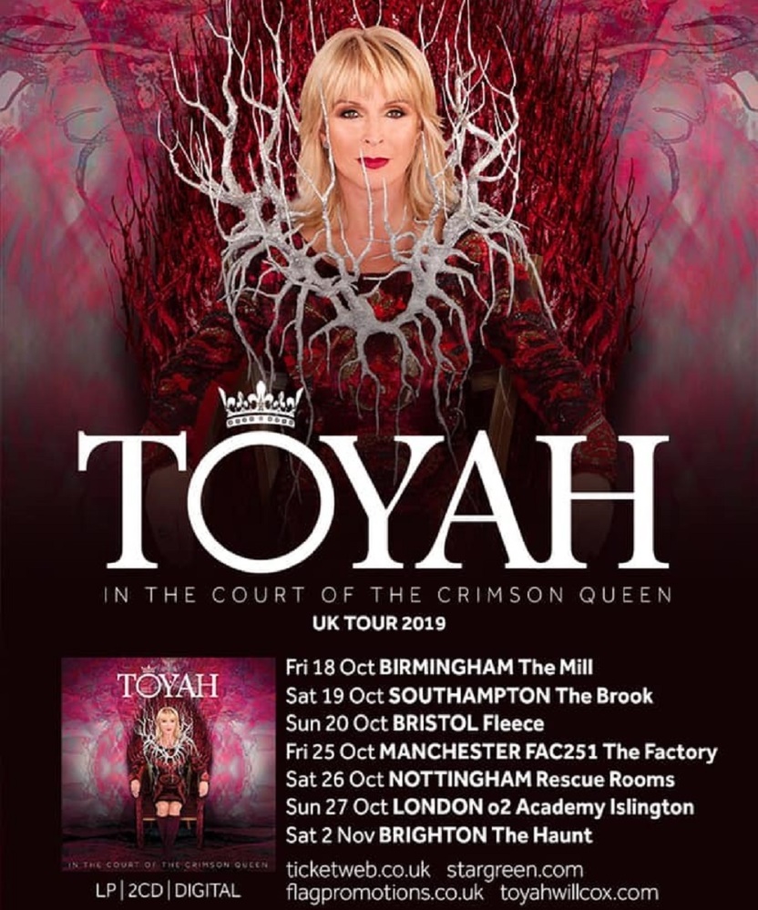 Toyah In The Court Of The Crimson Queen UK Tour 27 October 2019