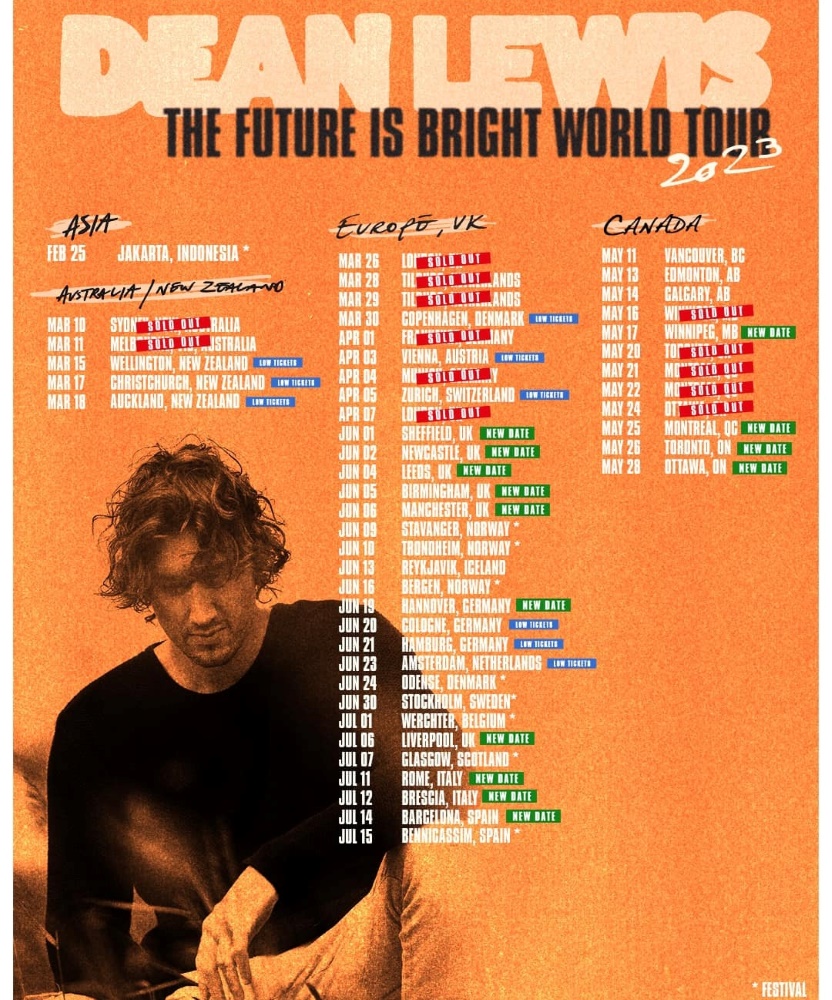 Dean Lewis The Future Is Bright World Tour 2023 18 March 2023 The Civic Eventgig 5979