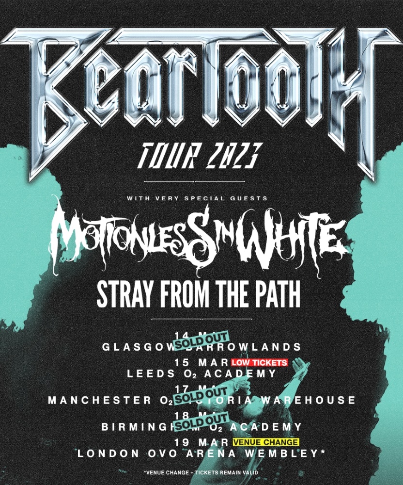 Beartooth The Below Tour UK/Europe 2023 19 March 2023 OVO Arena