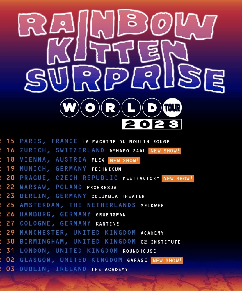 Rainbow Kitten Surprise World Tour 2023 26 March 2023 Mojo Club