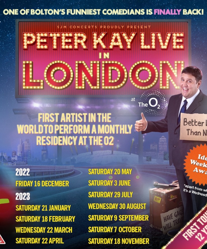 peter kay tour 2023 venues uk