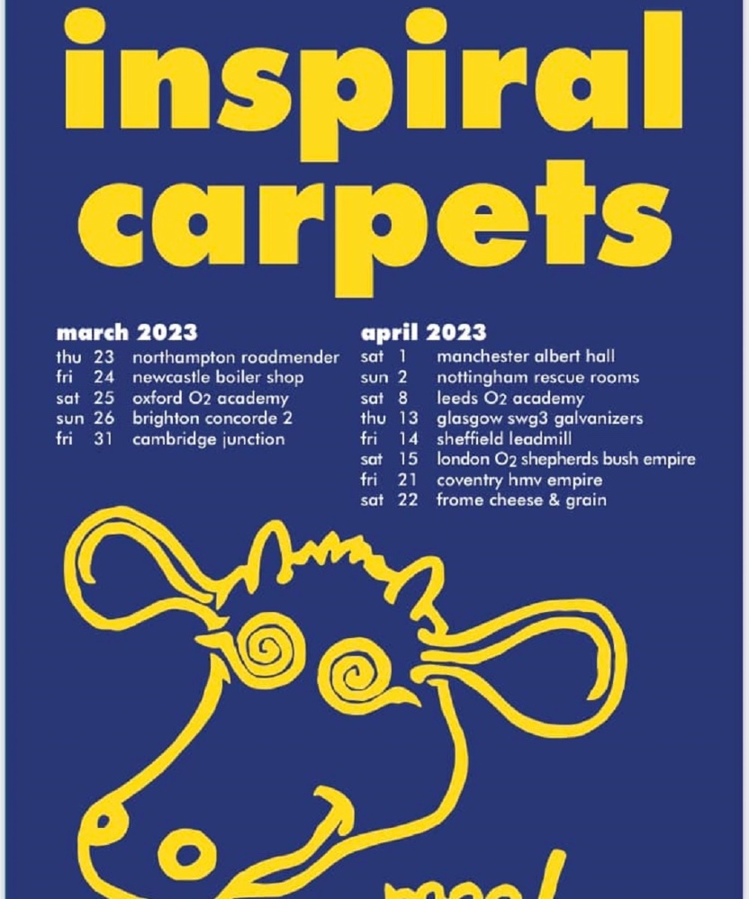 Inspiral Carpets UK Tour 2023 25 March 2023 O2 Academy Oxford Event/Gig details