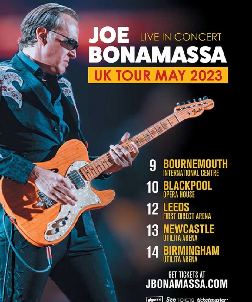 Joe Bonamassa - UK Tour May 2023 - 13 May 2023 - Utilita Arena - Event ...