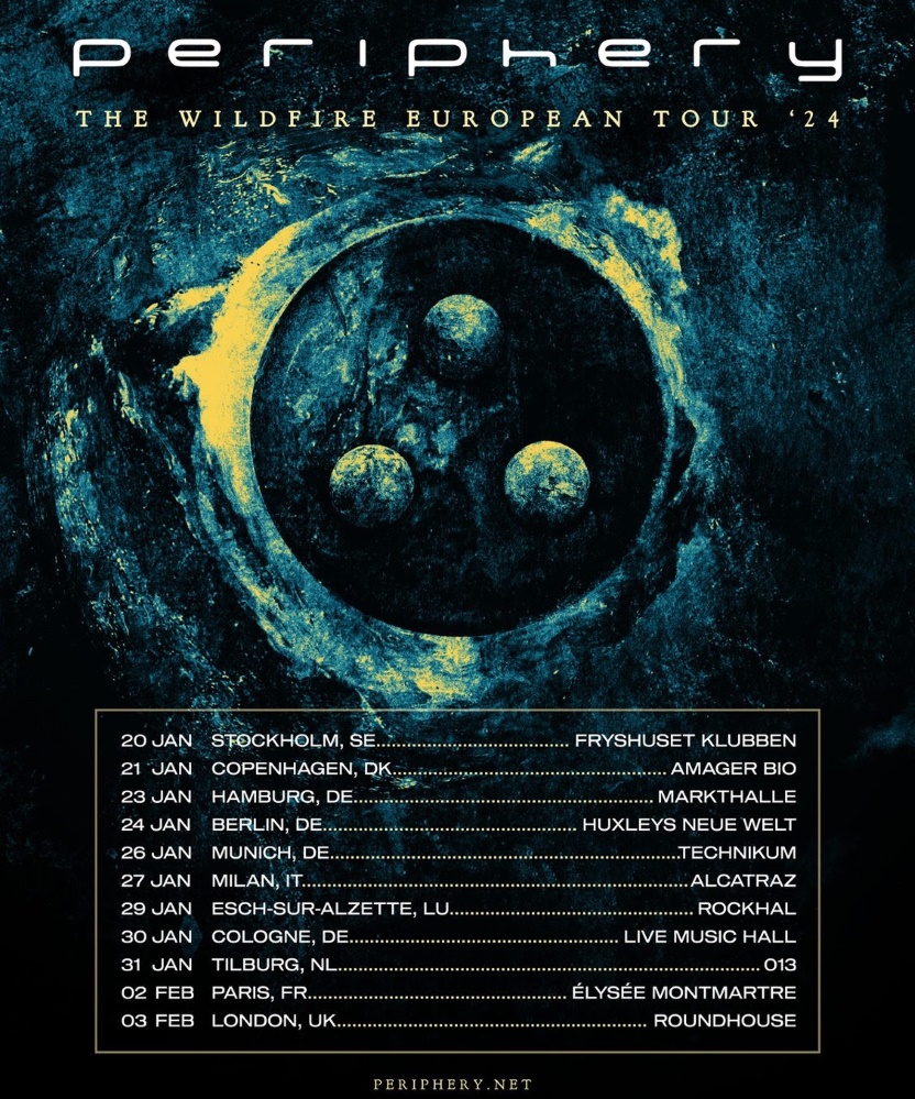 Periphery The Wildfire European Tour 2024 26 January 2024 Technikum Event/Gig details