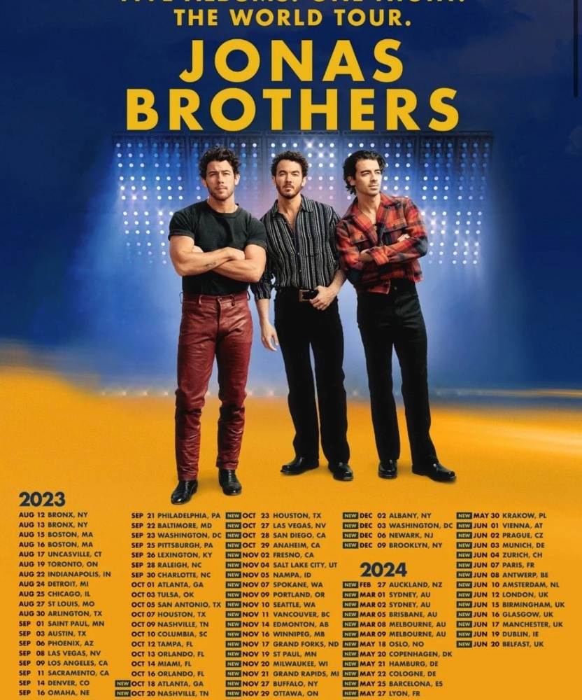 Jonas Brothers Five Albums. One Night. The Tour. 19 June 2024