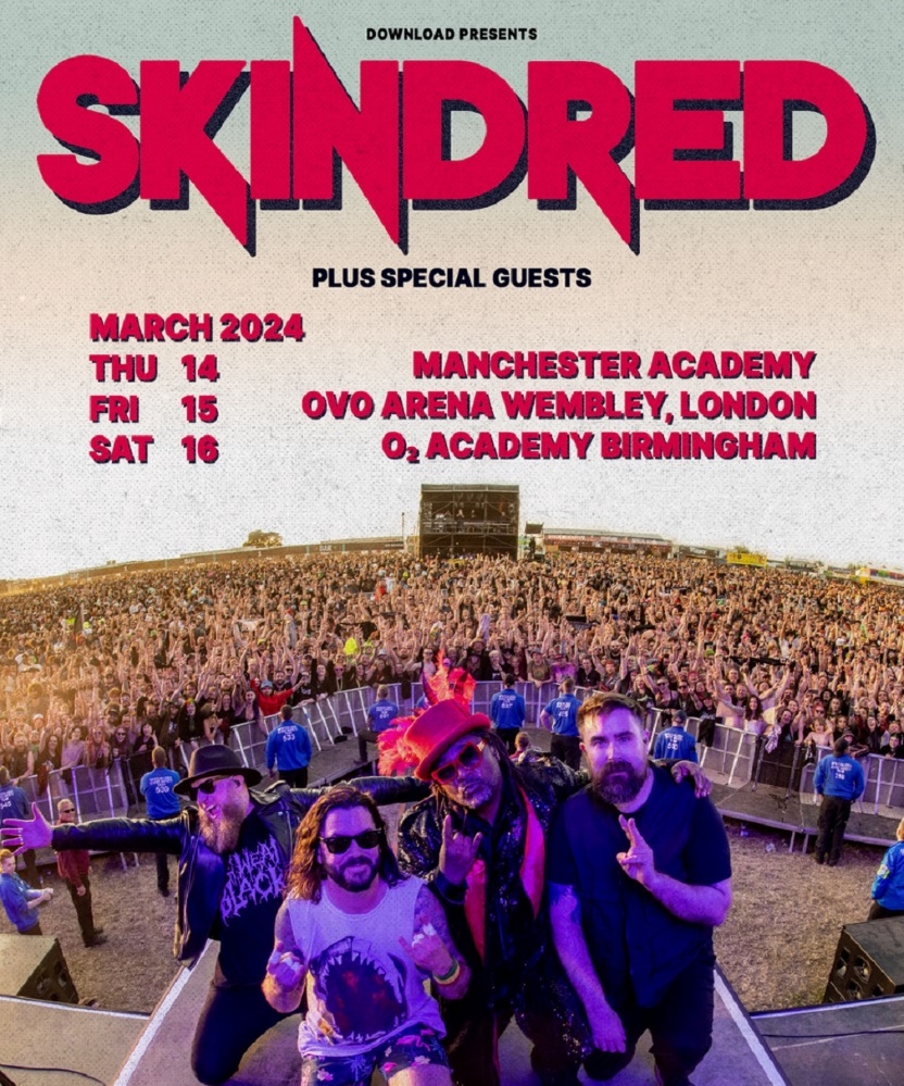 Skindred 2024 UK Tour 15 March 2024 OVO Arena Wembley Event/Gig details & tickets Gigseekr