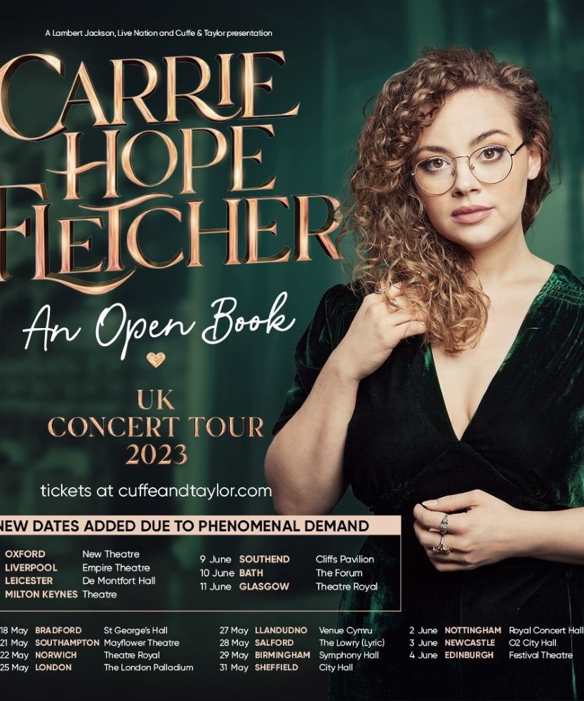 Carrie Hope Fletcher An Open Book UK Tour 2023 11 June 2023