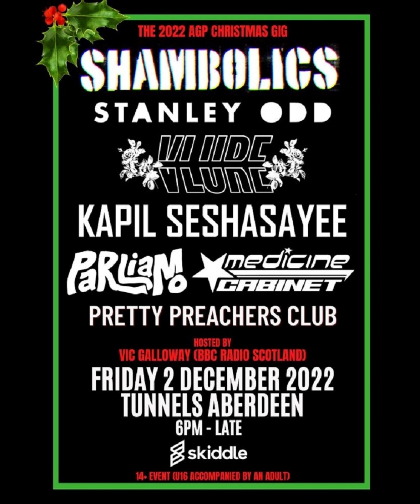 AGP CHRISTMAS GIG 2022 02 December 2022 The Tunnels Aberdeen Event/Gig details & tickets