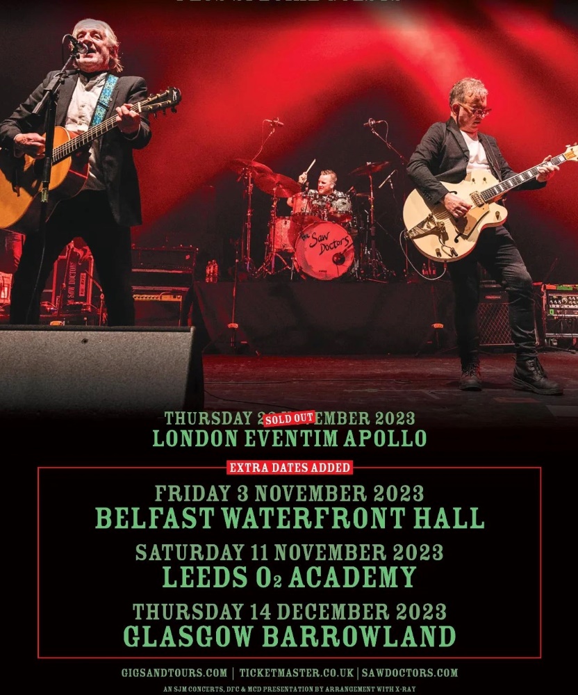 The Saw Doctors 2023 UK Tour 23 November 2023 Eventim Apollo