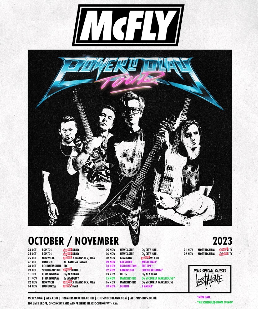 McFly - Power To Play Tour - 27 October 2023 - Alexandra Palace - Event ...