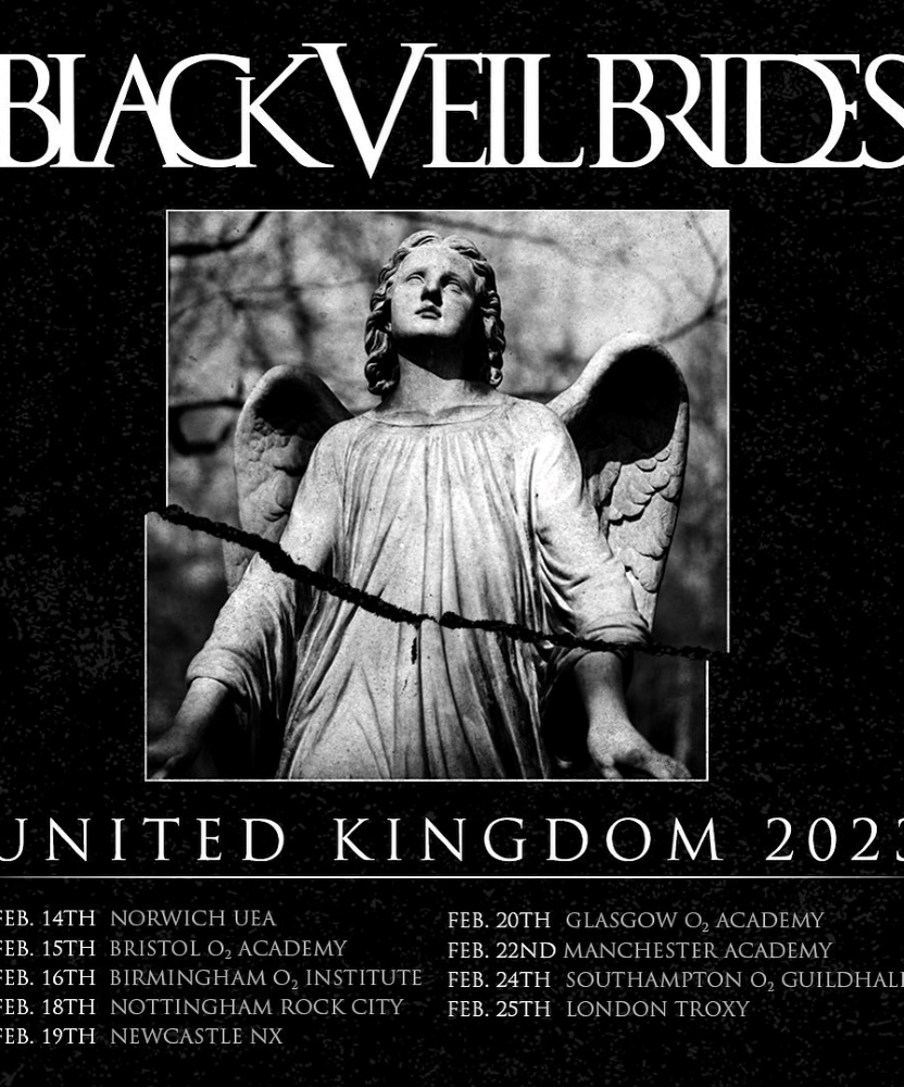 black veil brides uk tour 2023