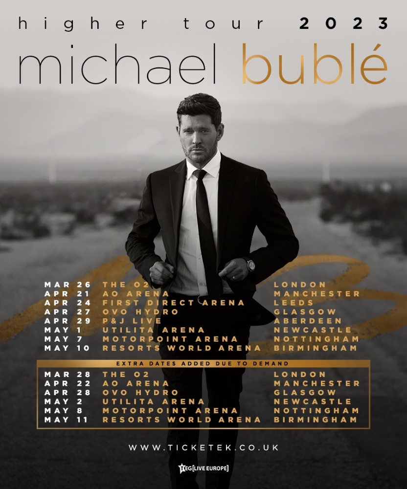 Michael Bublé Higher Tour 2023 19 February 2023 Hallenstadion