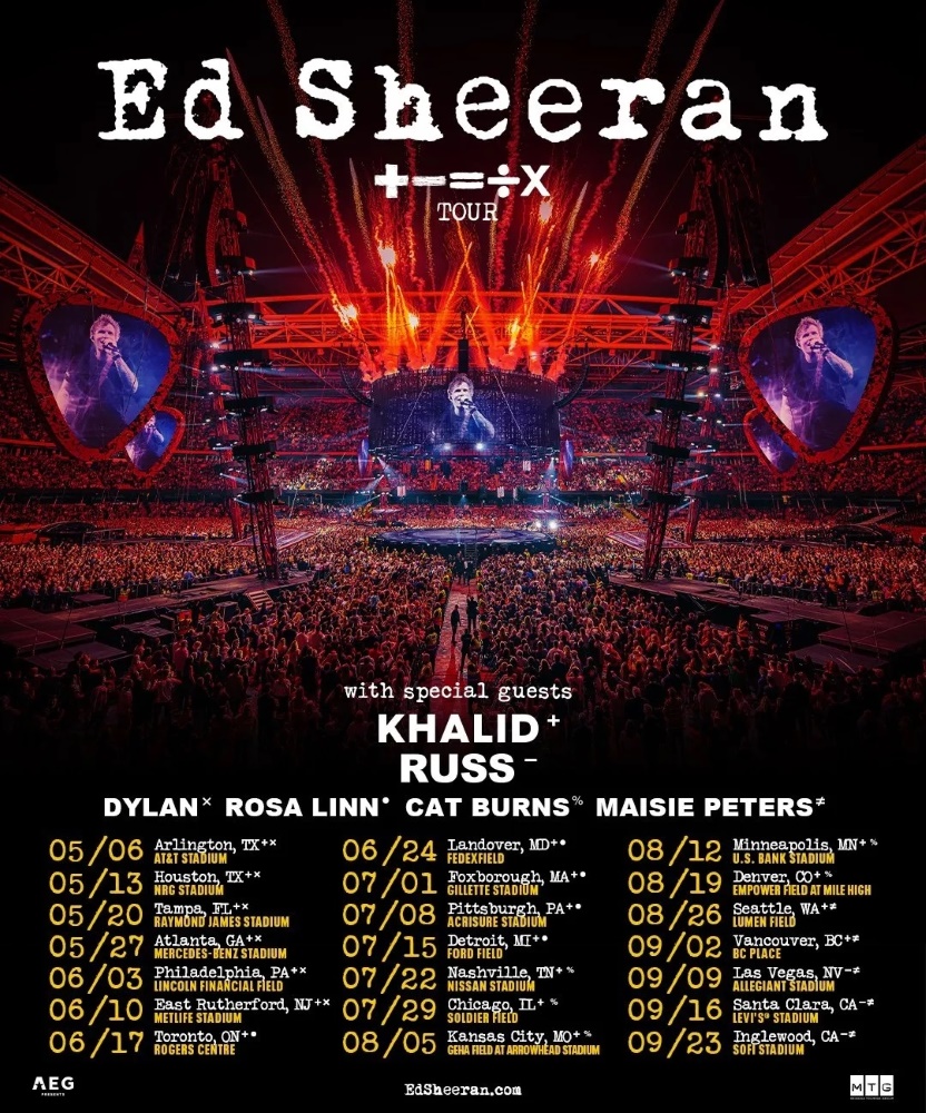 Ed Sheeran - + - = ÷ x Tour - 29 July 2023 - Soldier Field - Event/Gig ...