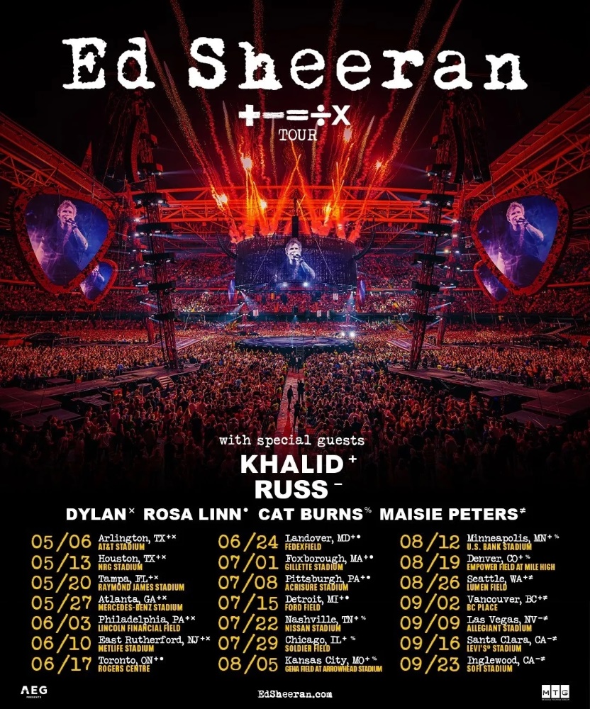 Ed Sheeran + = ÷ x Tour 10 June 2023 MetLife Stadium Event