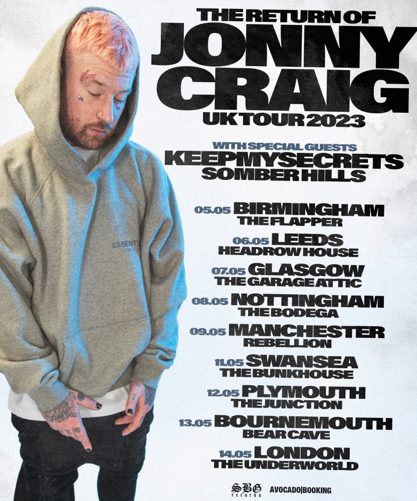 Jonny Craig UK Tour 2023 14 May 2023 The Underworld Event/Gig