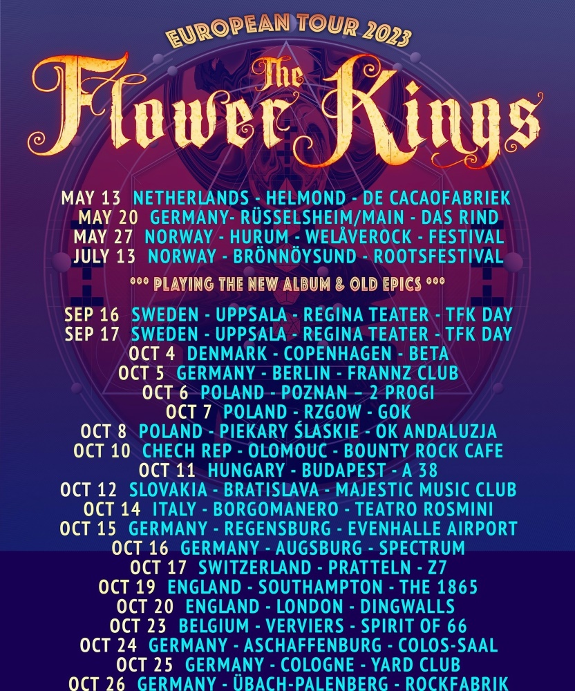 The Flower Kings - European Tour 2023 - 11 October 2023 - A38 Ship ...