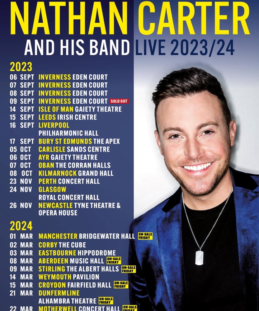 Nathan Carter 2023/24 UK Tour 23 November 2023 Perth Concert Hall