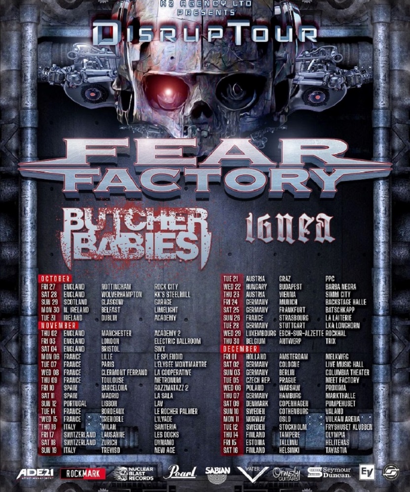 Fear Factory - DISRUPTOUR 2023 - 11 December 2023 - Vulkan Arena ...